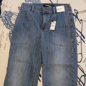 Express cropped straight high rise jeans